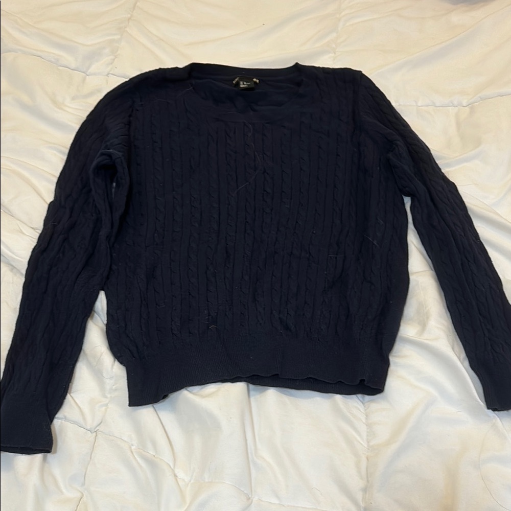 H&M Blue Crew Neck Sweater